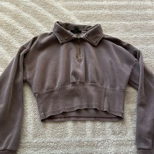 Forever 21 brown half zip up jacket